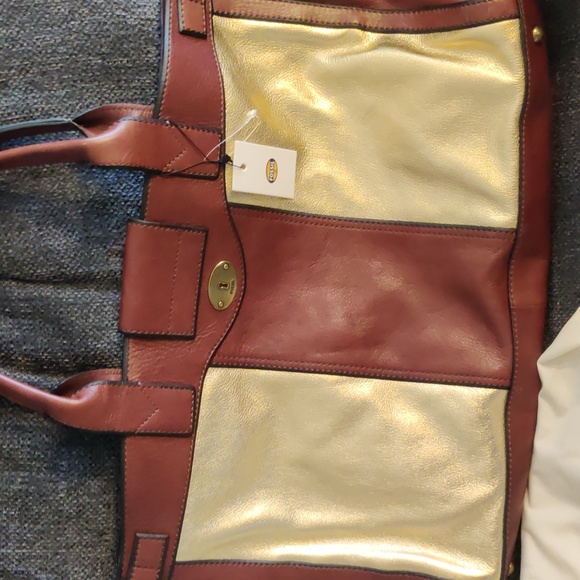 Nwt leather fossil weekender - Picture 3 of 6